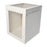 Tall white display cake box with scalloped edge and two clear windows, top and front