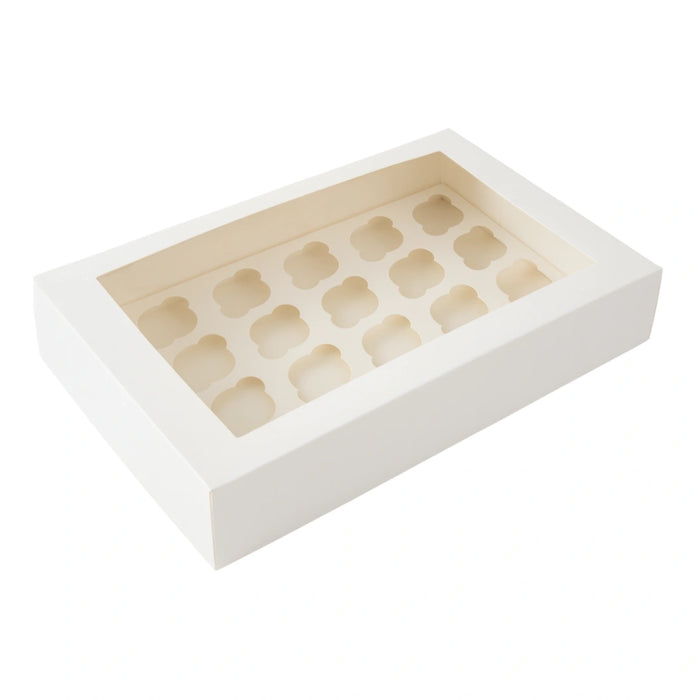 Mini 24  White Cupcake  Box With White Base