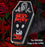 Sexy Bites fangs in coffin-shaped packaging surrounded by red roses.