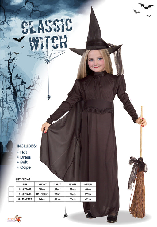 Classic Witch Kids Costume