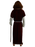 Back view of a model wearing the Jesus adult costume with a brown coat and white rope belt.