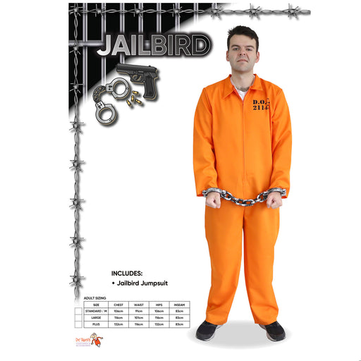 Adult Jail Bird Costume Small
