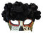 Day of the Dead Black Flowered Face Mask