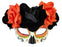 Day of the Dead Black/Red Flowered Face Mask