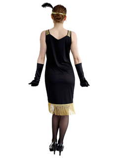 Black/Gold Flapper Dress - 12-14