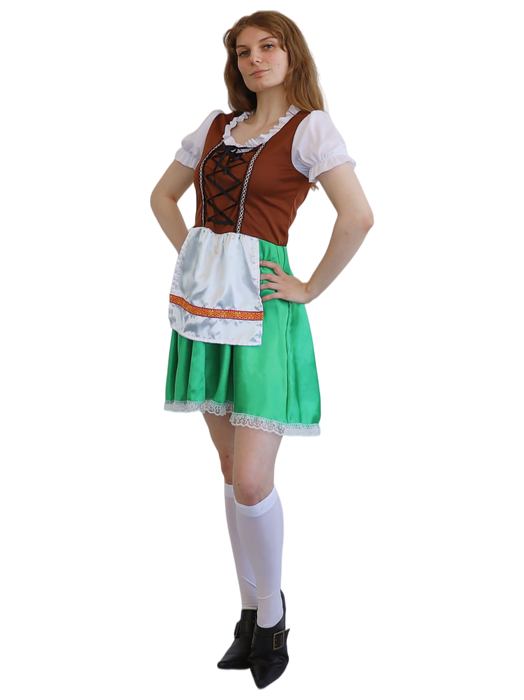 Oktoberfest Green/Brown Dress - 10-12