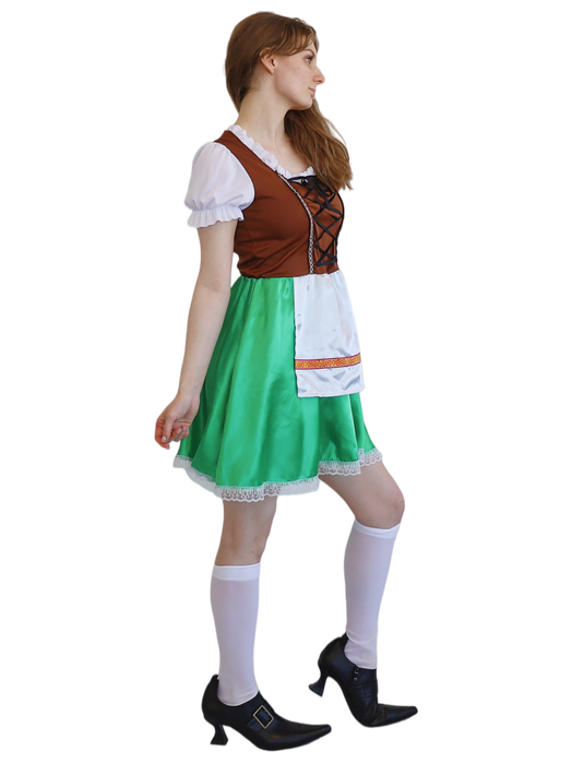 Oktoberfest Green/Brown Dress - 10-12