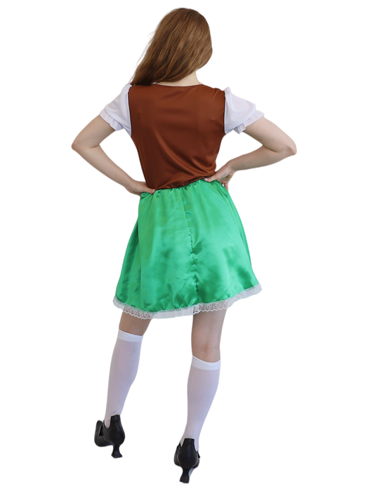 Oktoberfest Green/Brown Dress - 10-12
