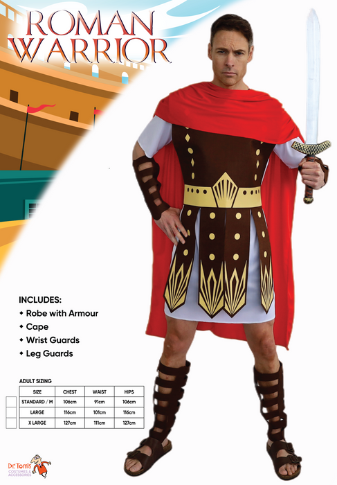 Roman Warrior Costume - Extra Large