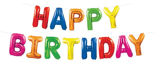Happy Birthday 35cm Foil Balloon Kit Rainbow