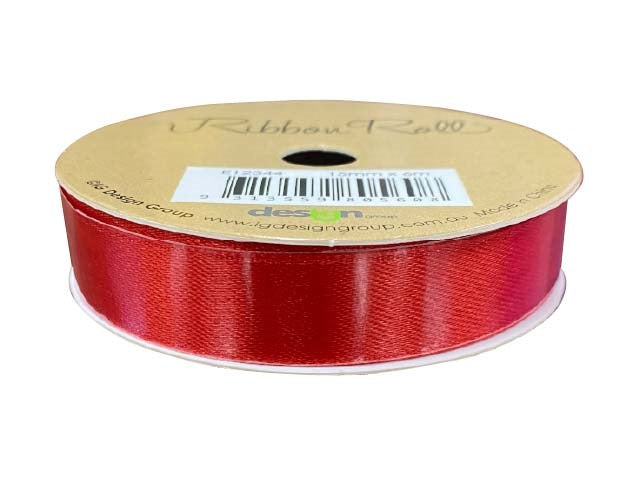 Satin Ribbon Roll 15mm X 6m Red