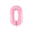 Light pink foil number 0 balloon
