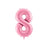 Light pink foil number 8 balloon