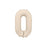 Nude foil number 0 balloon