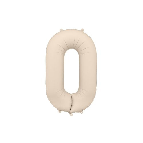 Nude foil number 0 balloon