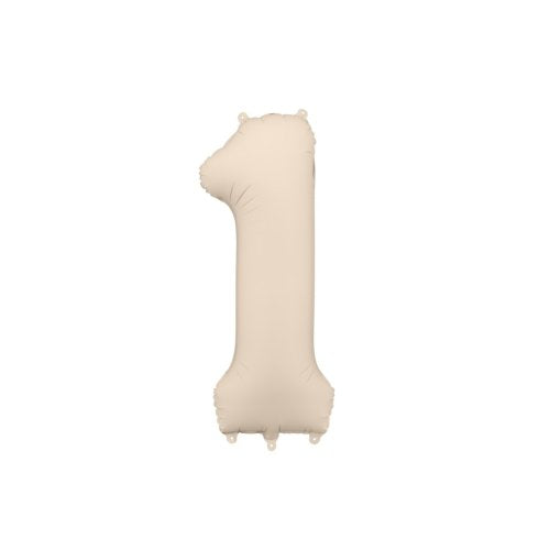 Nude foil number 1 balloon