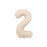 Nude foil number 2 balloon