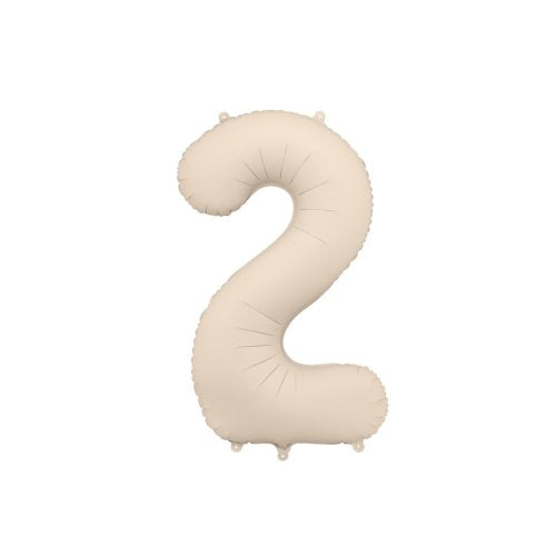 Nude foil number 2 balloon