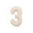 Nude foil number 3 balloon