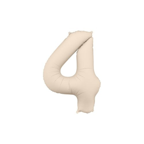 Nude foil number 4 balloon