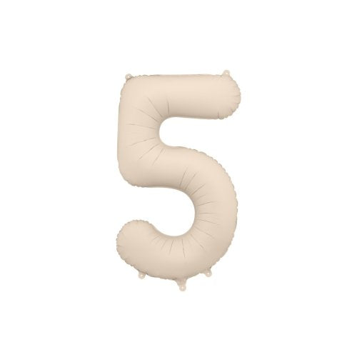 Nude foil number 5 balloon