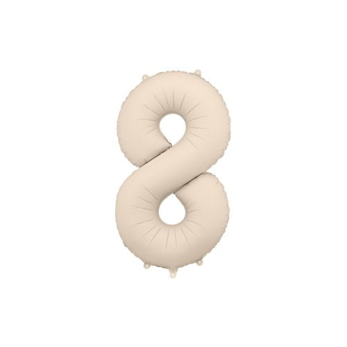 Nude foil number 8 balloon
