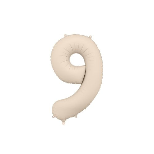 Nude foil number 9 balloon