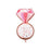 72cm super shape foil balloon shaped like an engagement ring with a pink gem, rose gold band and She Said Yes lettering