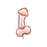 PartyDeco metallic rose gold willy-shaped foil balloon, 56 × 112cm
