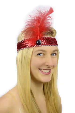 Red Flapper Headband