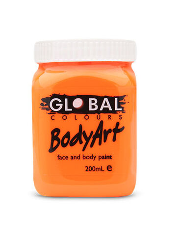Bodyart Face and Body Paint Neon Orange 200ml