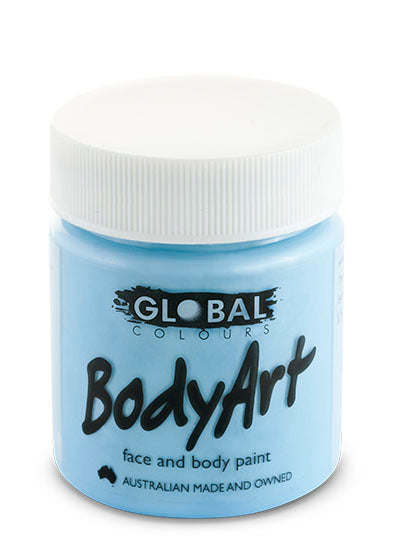  Global Colours BodyArt light blue face and body paint in a 45ml tub with a white lid
