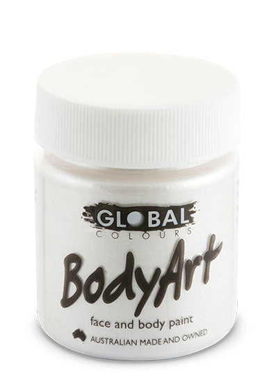 Global Colours BodyArt pearl metallic face and body paint in a 45ml tub with a white screw lid