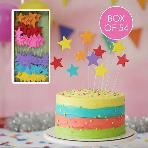 Bright Stars On Wire  Sugar Decoration