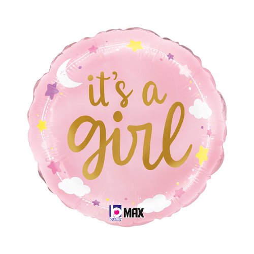 Foil 45cm (18") It's A Girl Star & Cloud