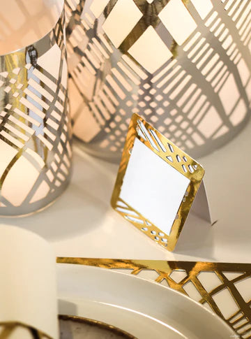 Place Cards Weave Gold 16 Pack