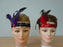 Sequin Headband with Feather- Red