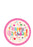 Happy Birthday Pink & Cream Round Edible Icing Image - 6.3 Inch / 16cm