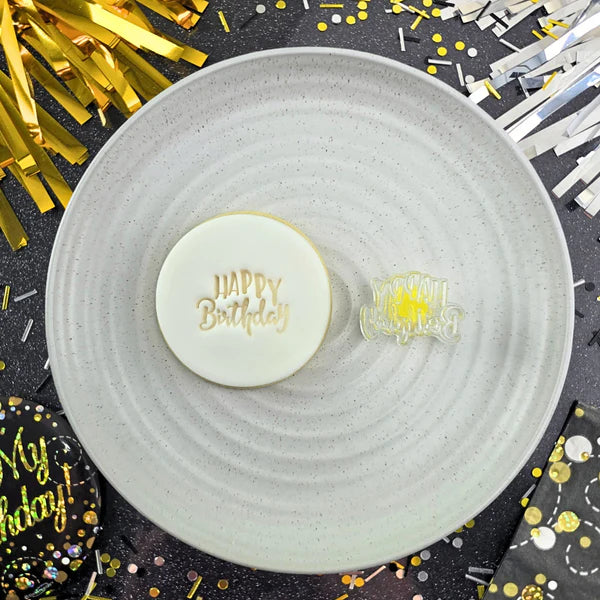 Happy Birthday Embosser 40mm