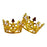 5cm Gold Crown Toppers Iconic Cake Art