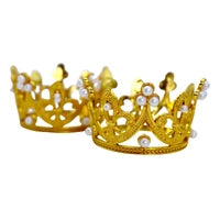 5cm Gold Crown Toppers Iconic Cake Art