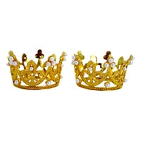 5cm Gold Crown Toppers Iconic Cake Art