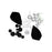 Black and Silver Birthday Topper Set Iconic Cake Art