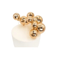 12 pieces Gold Disco Ball Topper Set Iconic Cake Art