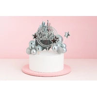 Silver Disco Cake Topper Set Iconic Cake Art