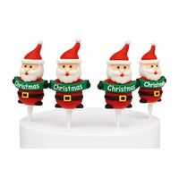 6PCS Christmas Santa Toppers Iconic Cake Art