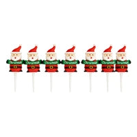 6PCS Christmas Santa Toppers Iconic Cake Art