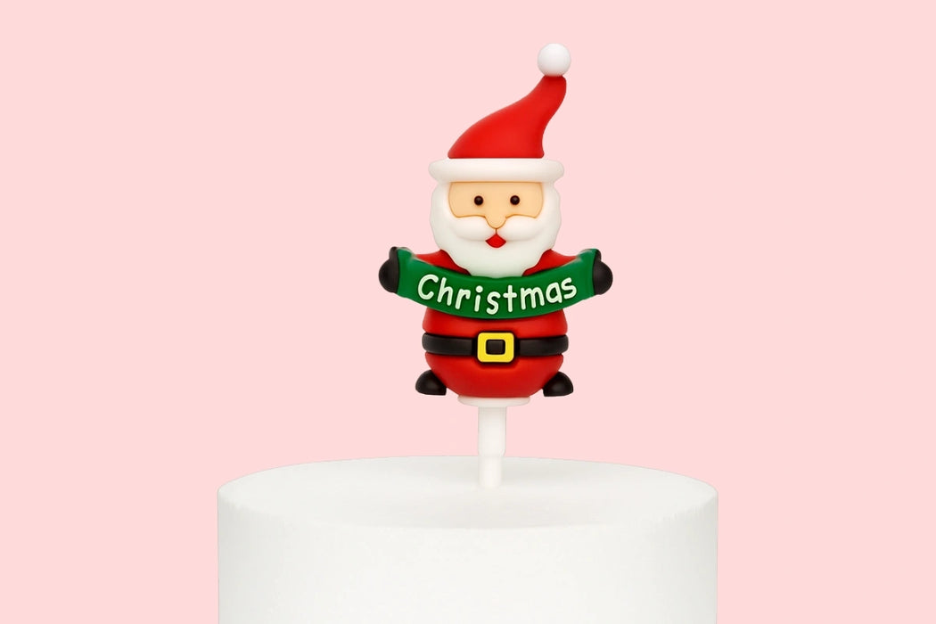 6PCS Christmas Santa Toppers Iconic Cake Art