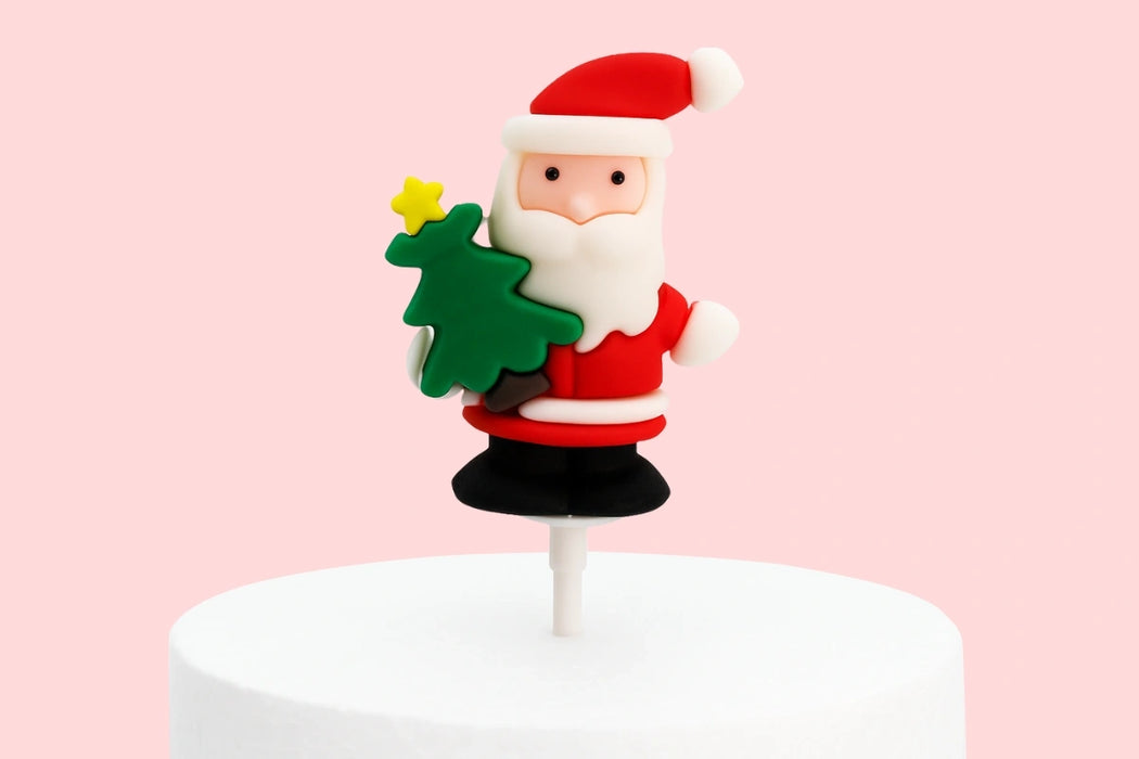 6PCS Festive Santa Toppers Iconic Cake Art