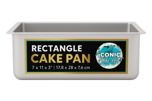 7 Inch x 11 Inch x 3 Inch Oblong Cake Pan Iconic Cake Art